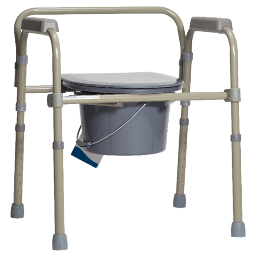 Folding Bedside Commode - Bulk Packed