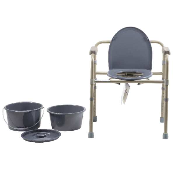 Folding Bedside Commode - Bulk Packed