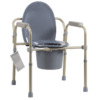 Elongated Folding Bedside Commode - Bulk Packed