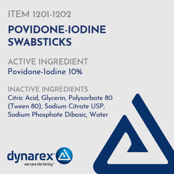 1201-1202_Ingredients Povidone Iodine Swabsticks