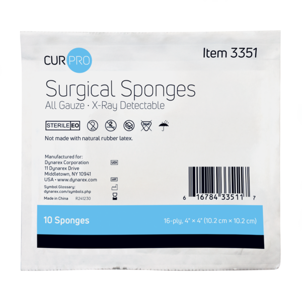 3351-Surgical-Sponge_IN_72dpi Surgical Gauze Sponge - Sterile, X-Ray Detectable